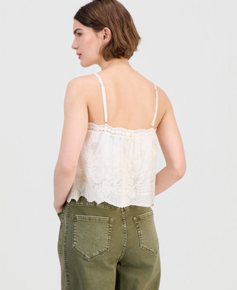 Women's Embroidered Lace Tank Top