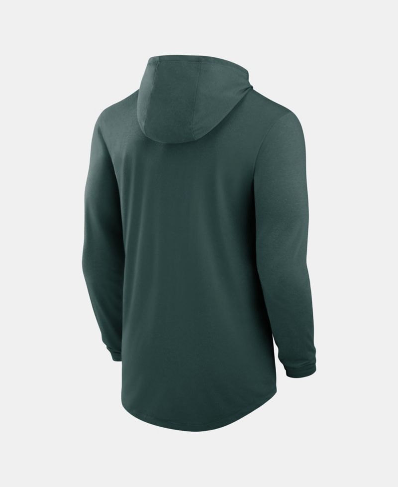 Men's Green Michigan State Spartans Primetime Pattern Tri-Blend Dri-FIT Long Sleeve Hooded T-Shirt