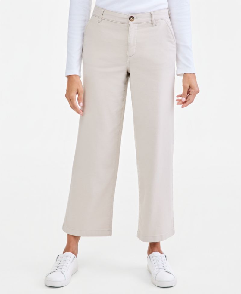 Plus High Stretch High-Rise Cropped Wide-Leg Pants