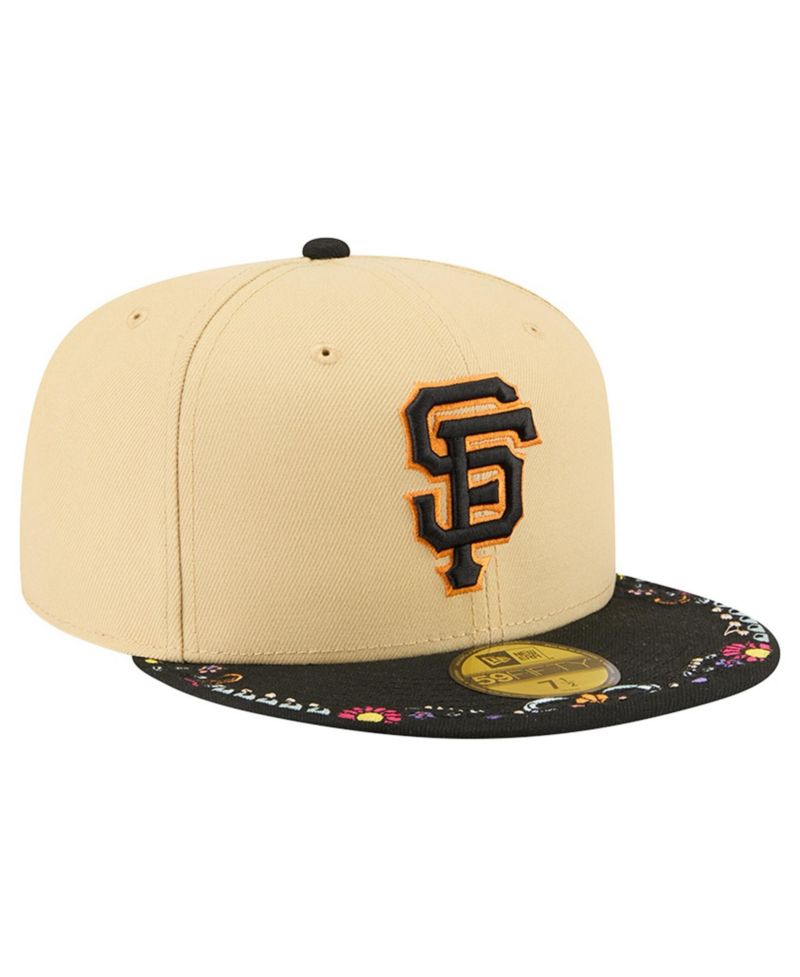 Men's Light Beige San Francisco Giants Two-Tone Embroidered Visor 59FIFTY Fitted Hat