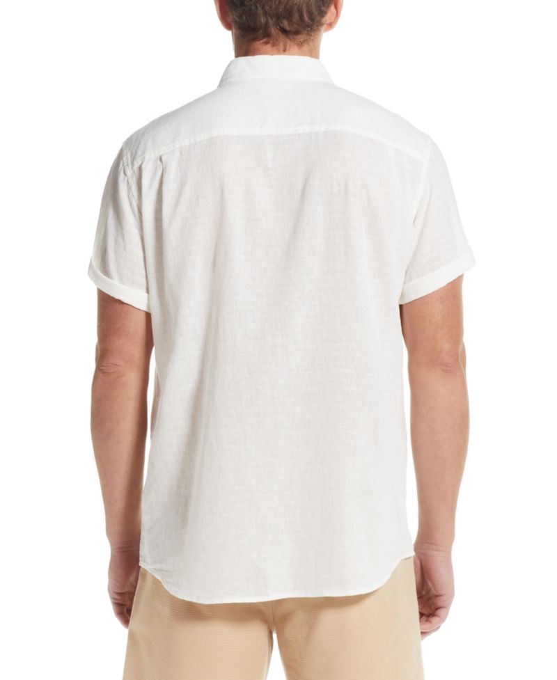 Men's Solid Short-Sleeve Button-Down Shirt