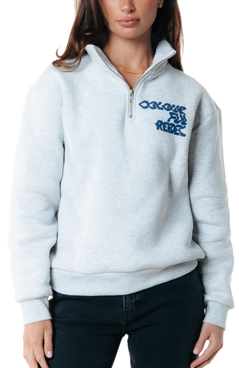 Women's Uni Bold Logo Relaxed Zip Sweat
