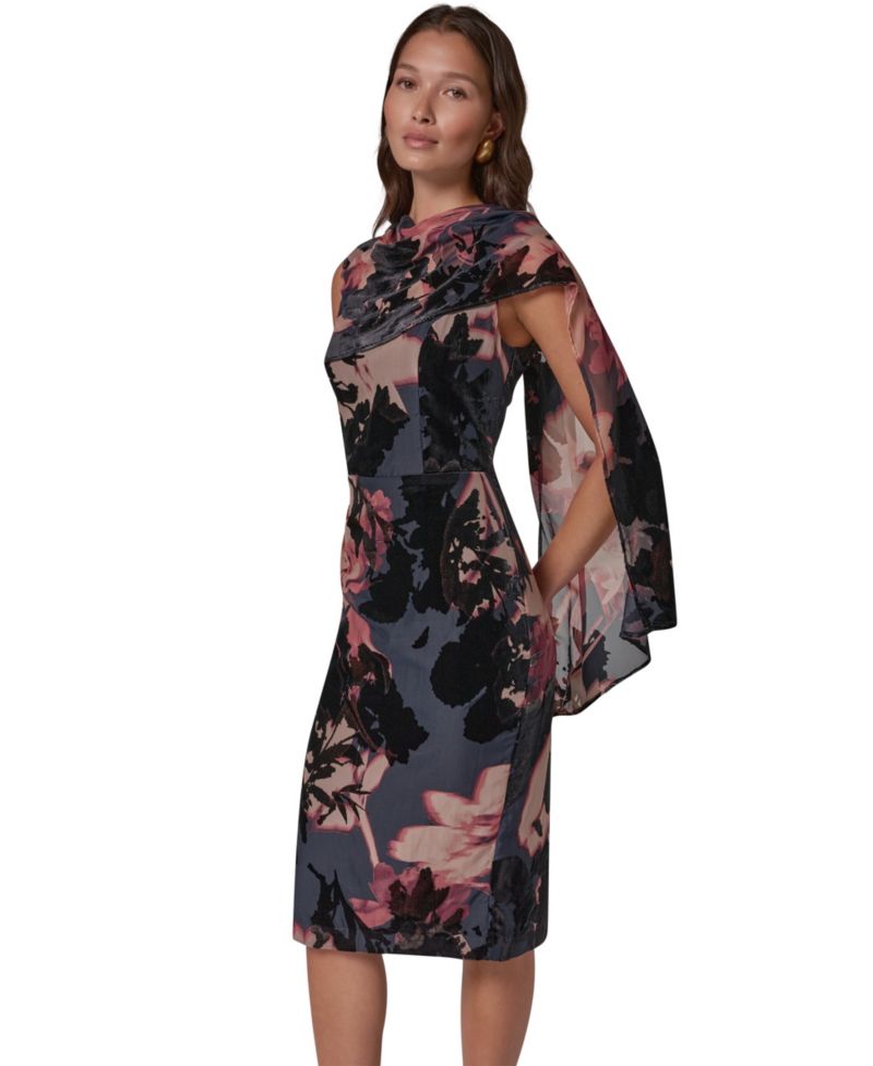 Women's Floral Sheath Sleeveless Dress