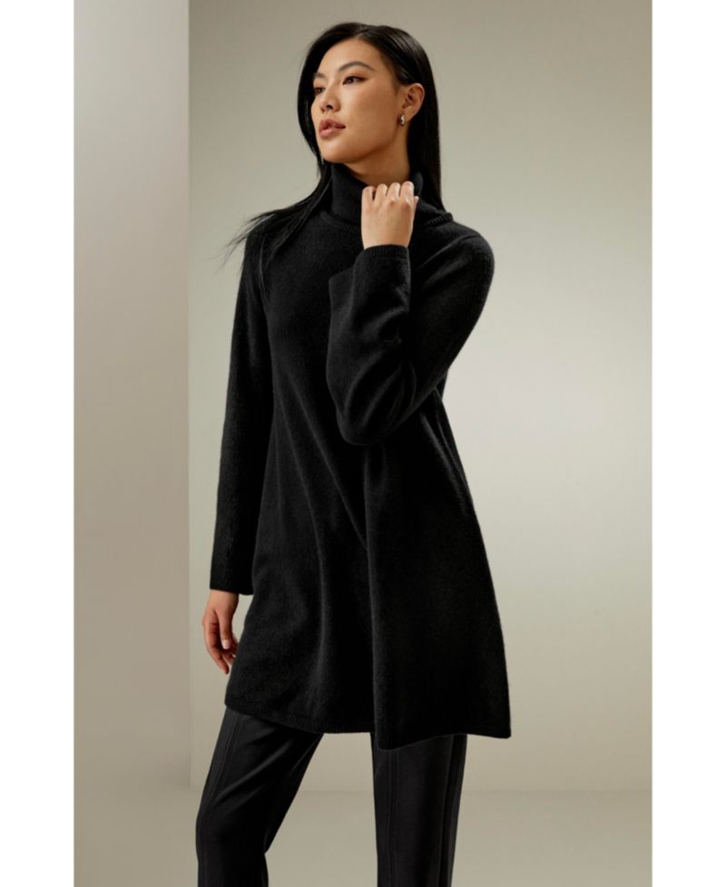 Women's Detachable Turtleneck Pullover Cashmere Sweater