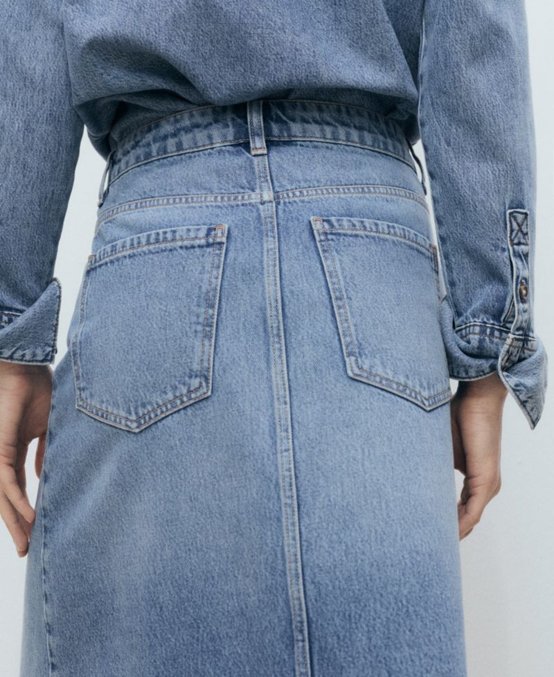 Women's Denim Midi Skirt