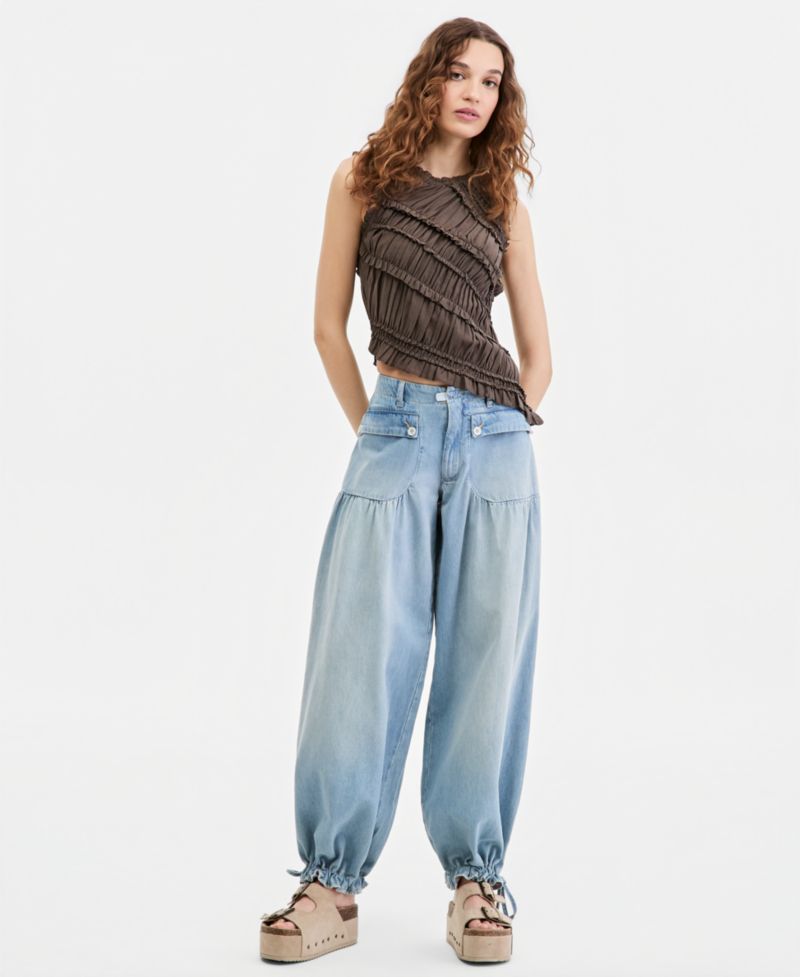 Women's We The Free Lotus Tie Hem Balloon Jeans