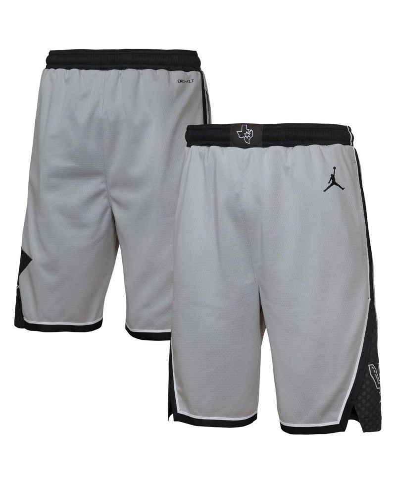 Big Boys and Girls Silver San Antonio Spurs Authentic Statement Edition Swingman Shorts