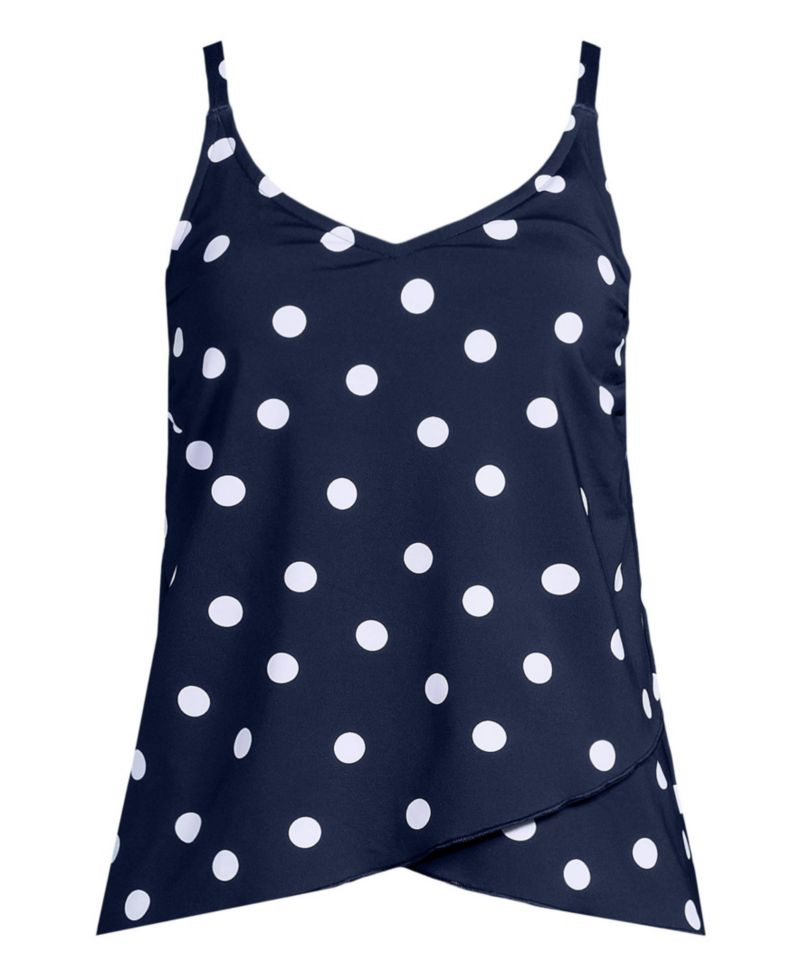 Plus Size Long Torso Tulip Hem Tankini Top