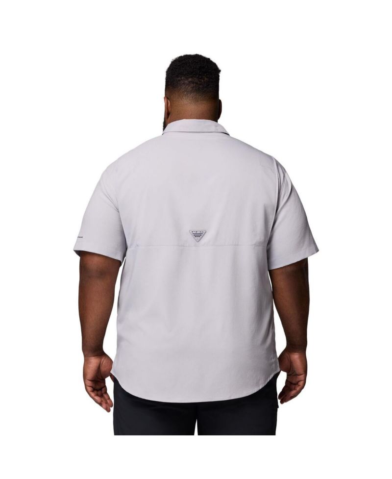 Men's Gray LSU Tigers Big & Tall Tamiami Omni-Shade Button-Down Shirt