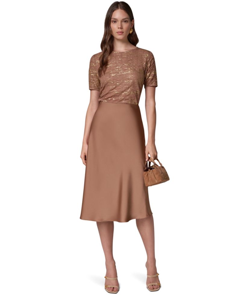 Women's Midi A-Line High-Waisted Skirt