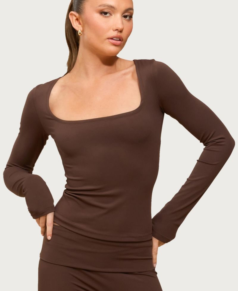 Women's Hayden Square Neck Long Sleeve Top