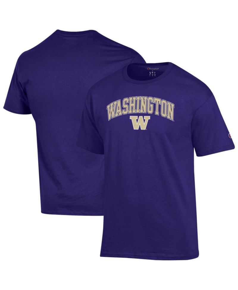 Men's Champion Purple Washington Huskies Arch Over Logo T-Shirt