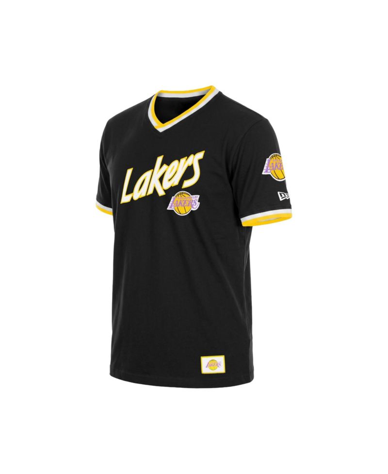 Men's and Women's Black Los Angeles Lakers Sport Classics Capsule V-Neck Fashion Jersey