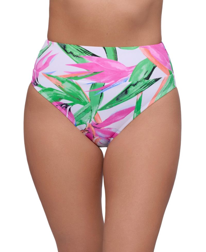 Women's Smoothing and Sculpting Ultra-Banded High-Waist Swimsuit Bikini Bottoms