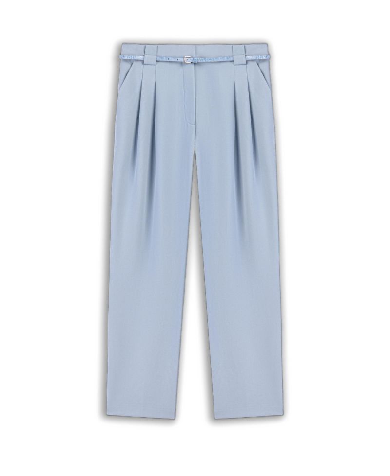 Women's Belt Detail Double Pleat Trousers