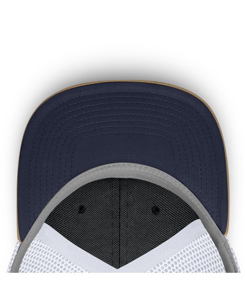 Men's and Women's Beige/Navy Arizona Wildcats Primetime Arched Trucker Adjustable Hat