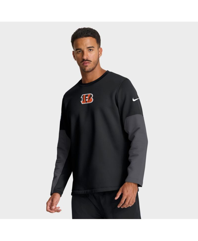 Men's Black Cincinnati Bengals Sideline Scripted to Win Performance Long Sleeve T-Shirt