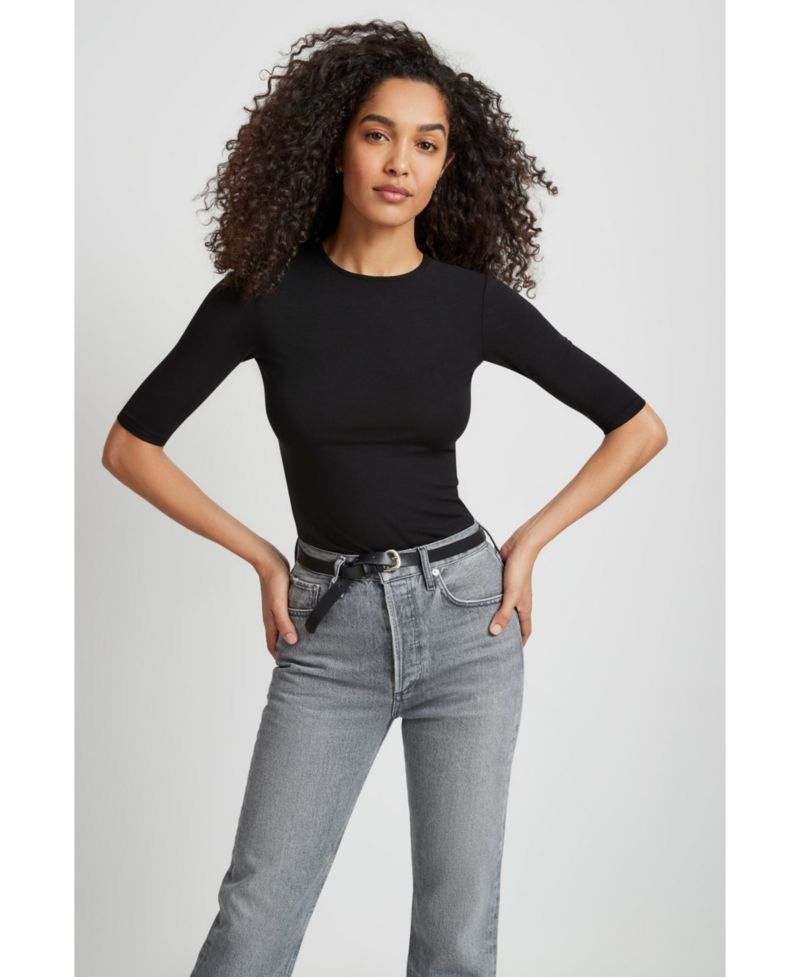 Women's Frankie Rounded-Neck Stretch Jersey Top