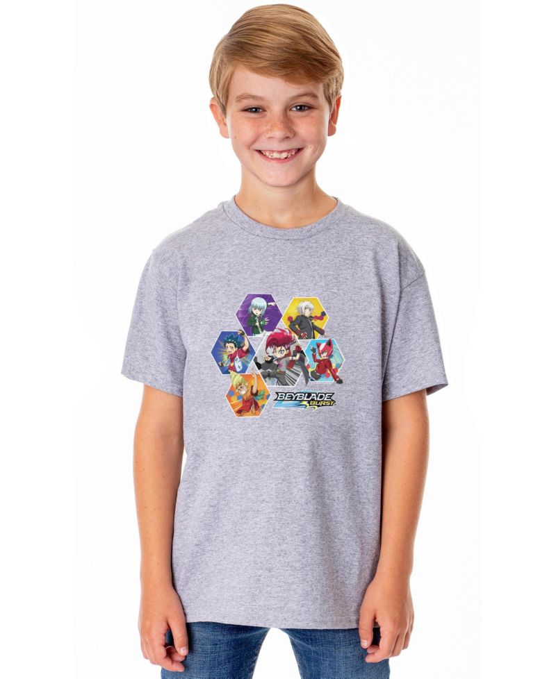 Burst TV Show Series Boys' XS - XL' Unisex Characters Crewneck T-Shirt