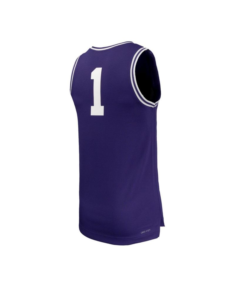 Men's 1 Purple TCU Horned Frogs Replica Basketball Jersey