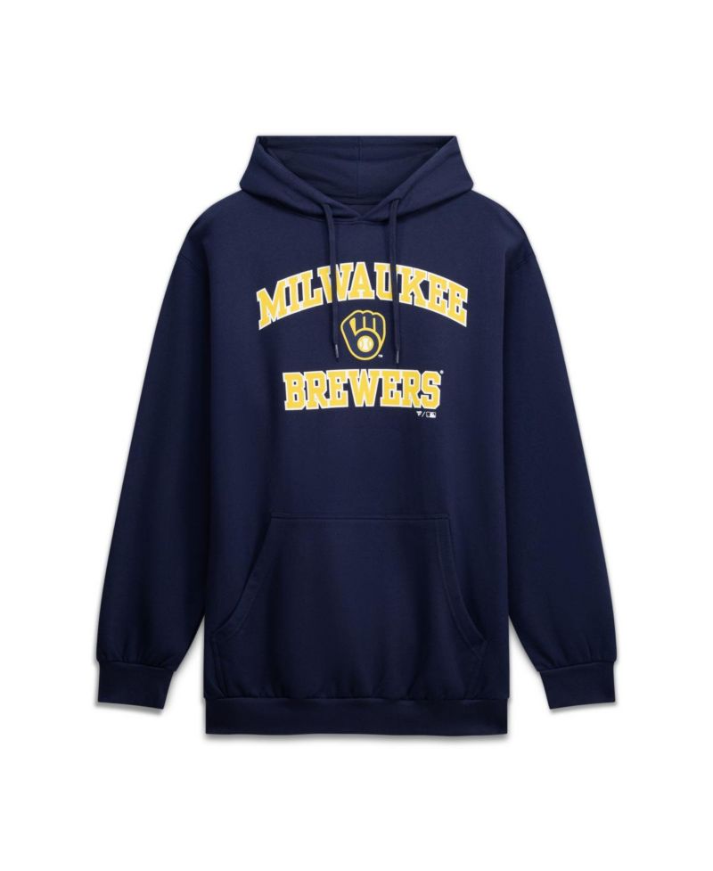 Men's Navy Milwaukee Brewers Big & Tall Heart & Soul Hoodie