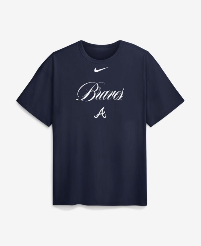 Men's Navy Atlanta Braves 4x Champions Rings Local Max90 T-Shirt