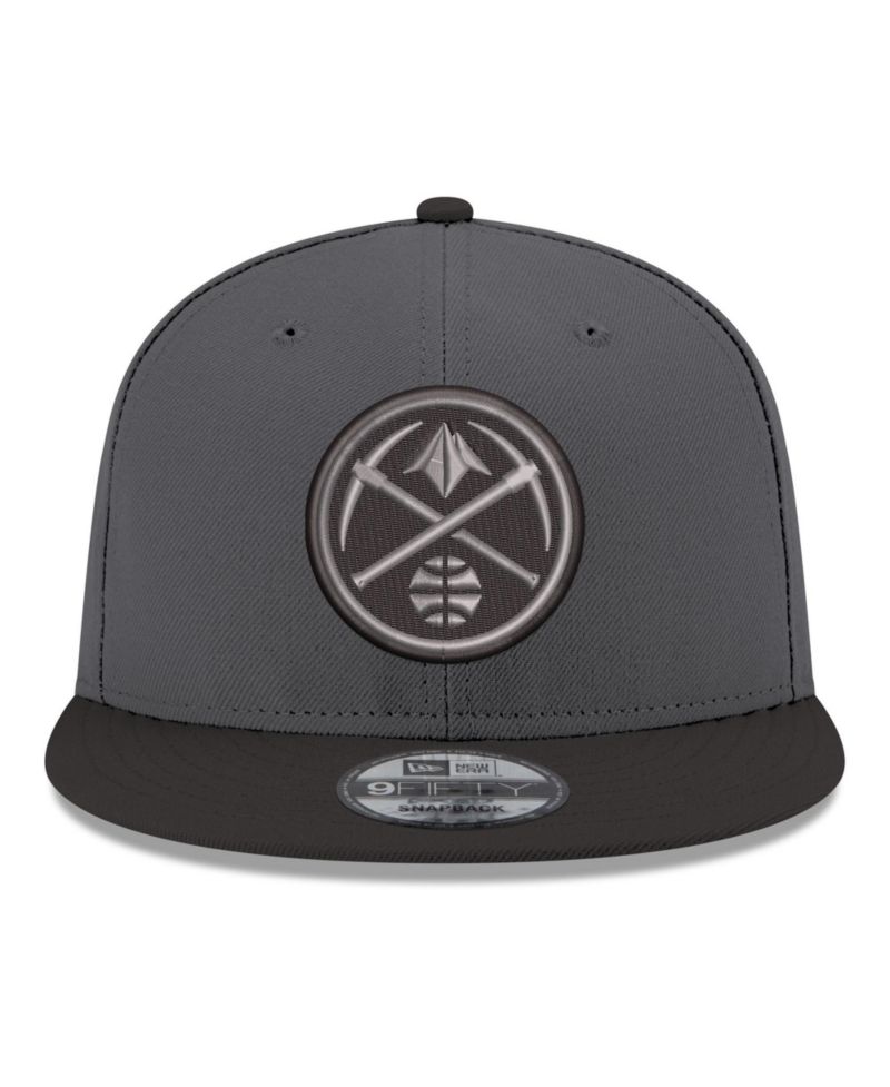 Men's Gray/Black Denver Nuggets Logo 2-Tone 9FIFTY Snapback Hat