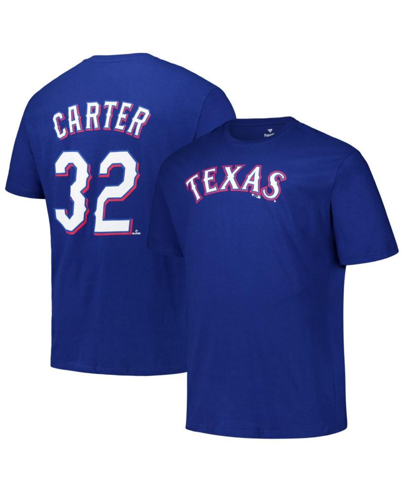 Men's Evan Carter Royal Texas Rangers Big & Tall Name & Number T-Shirt