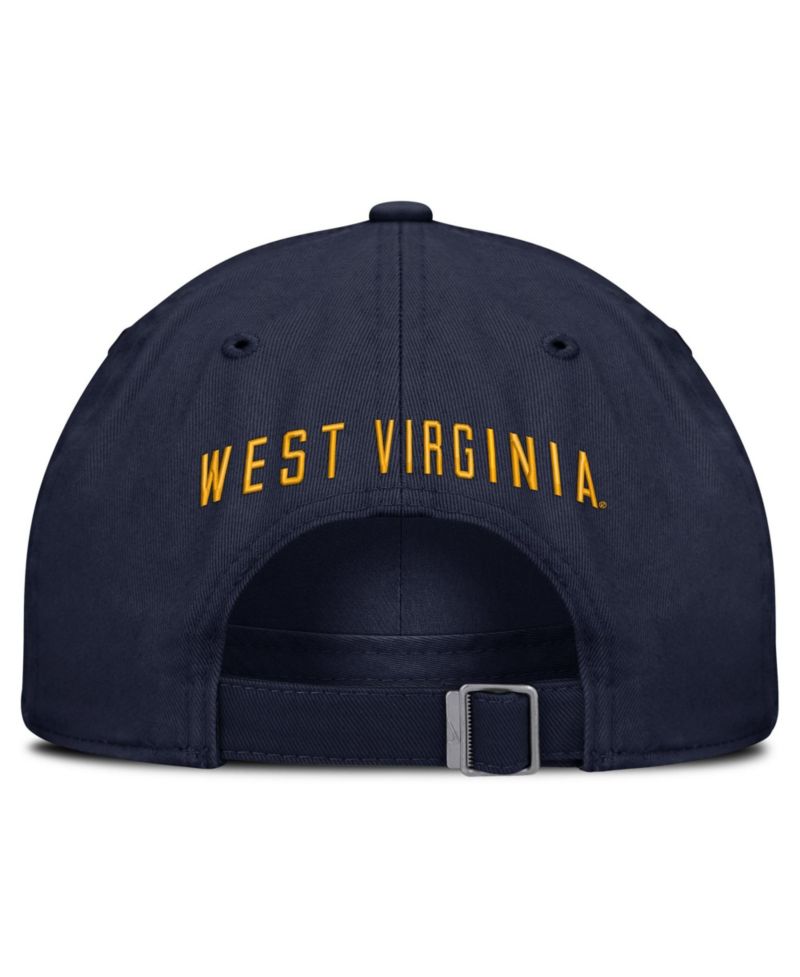 Men's and Women's Navy West Virginia Mountaineers Legacy Letter Club Adjustable Hat