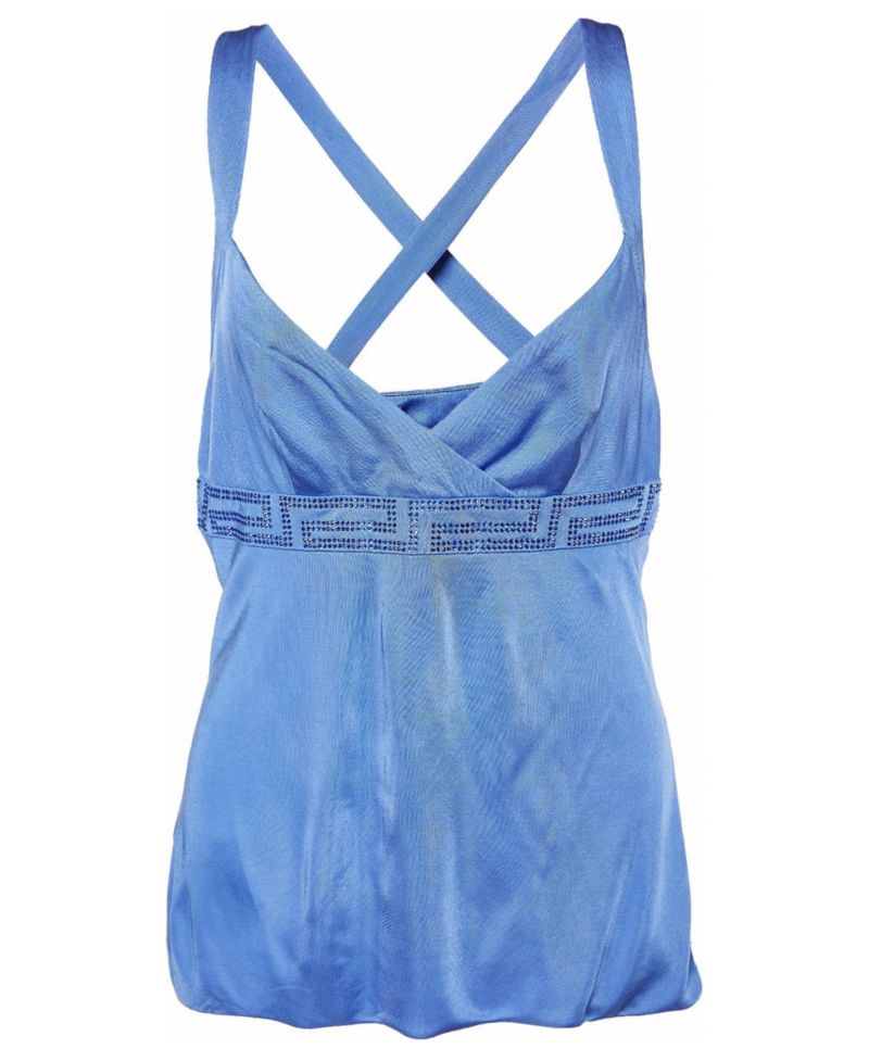 Women's Crystal Greca Embellished Jersey Tank Top