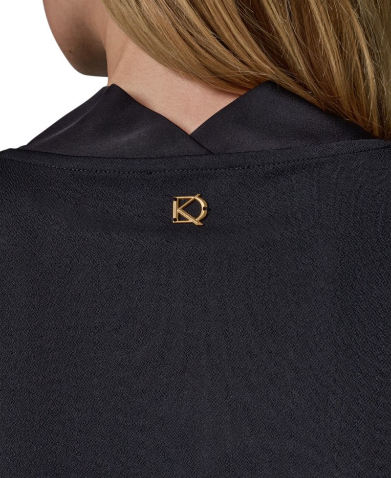 Women's Cowl-Neck Cap-Sleeve Top