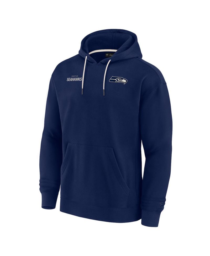 Men's and Women's College Navy Seattle Seahawks Super Soft Fleece Pullover Hoodie