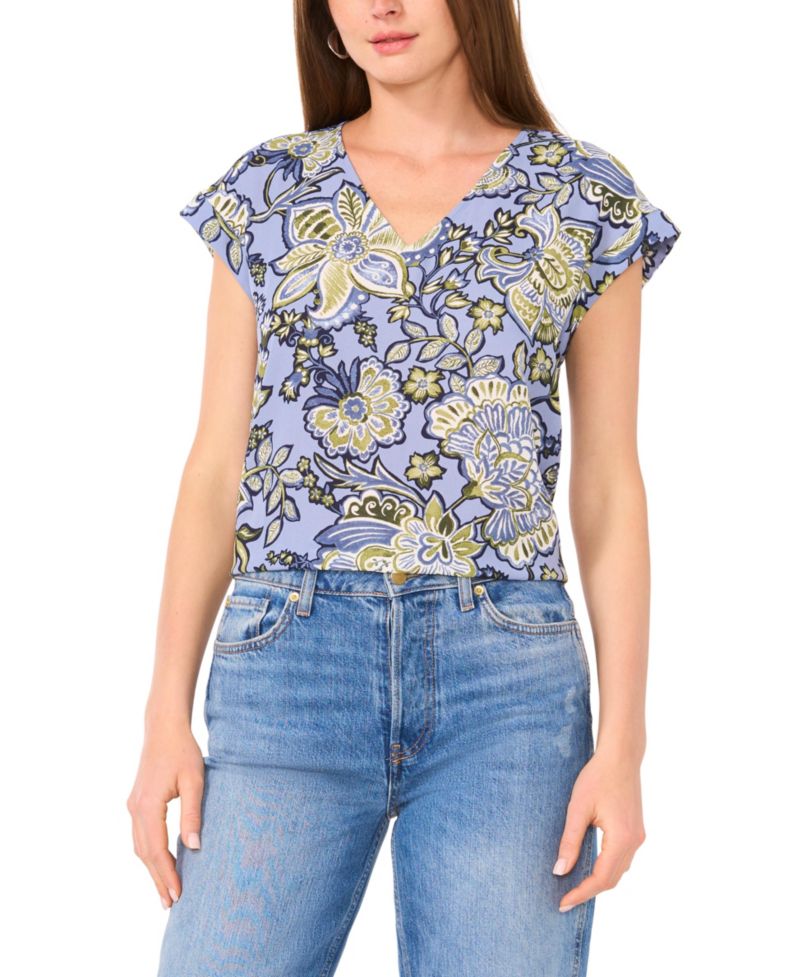 Women's V-Neck Drop Shoulder Top