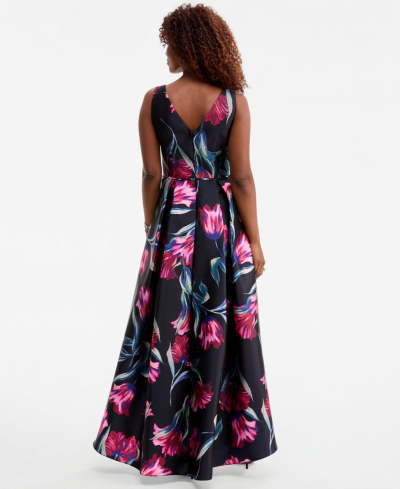 Women's Printed Sleeveless Midi Dress