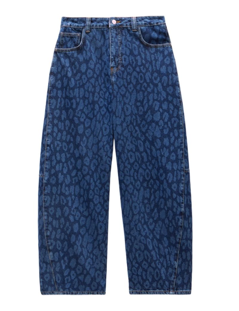Women's Cropped Bree Horseshoe Barrel Leg Jeans