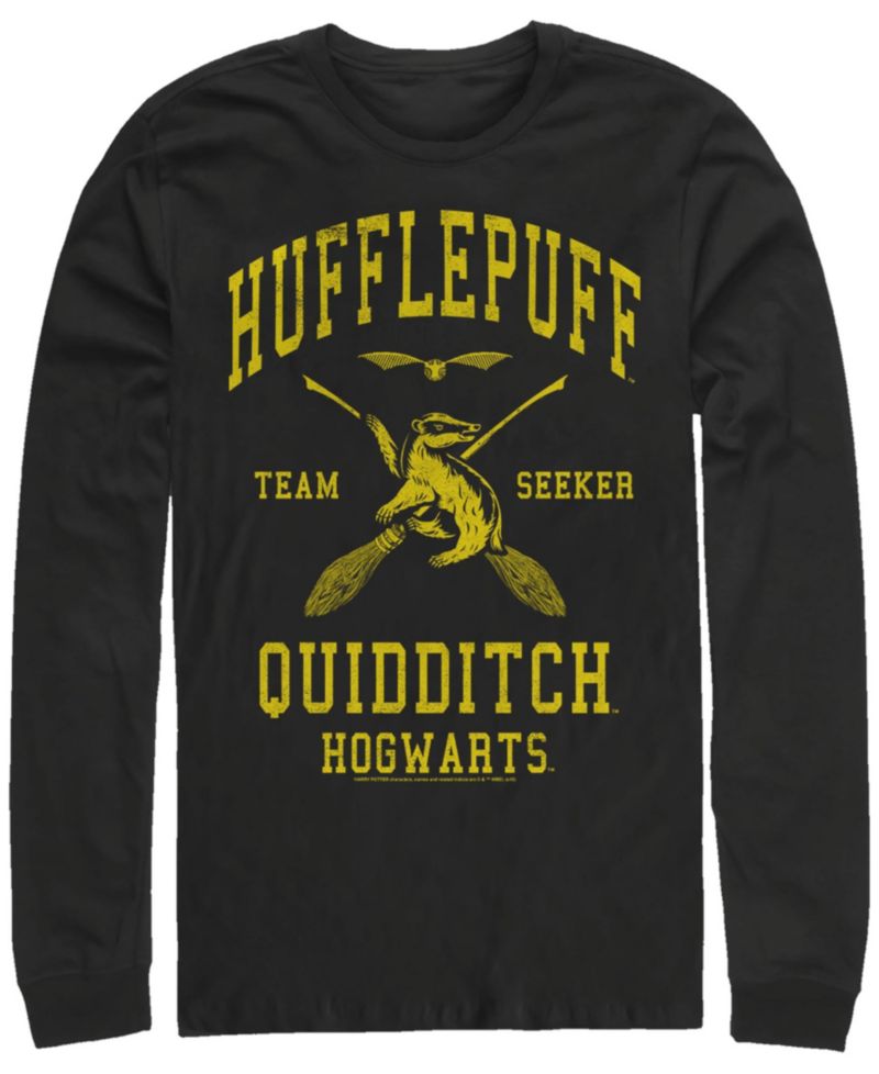 Men's Deathly Hallows 2 HP Quidditch Seeker Long Sleeve Crew Tee