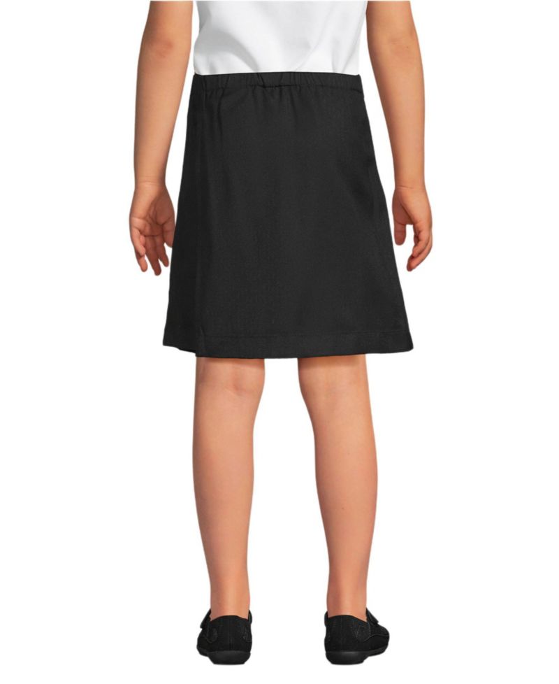 Little Girls School Uniform Solid A Line Tab Skort