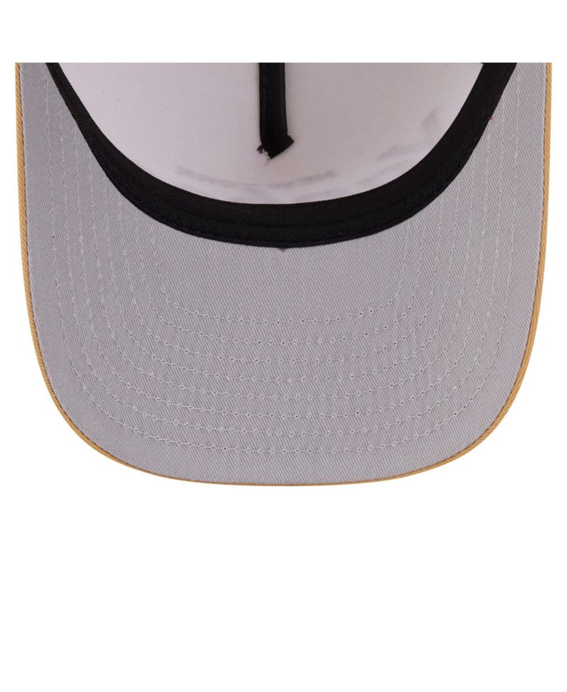 Men's Cream New York Yankees Herringbone 9FIFTY A-Frame Snapback Hat