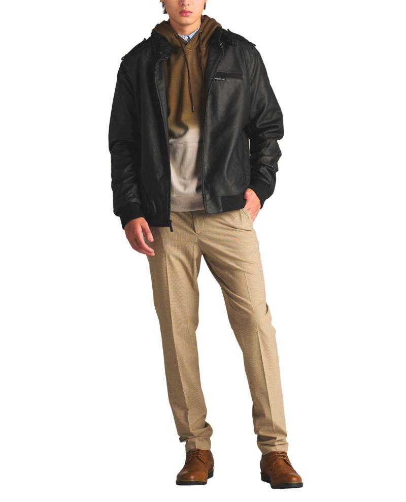 Men's Faux Leather Iconic Racer Jacket