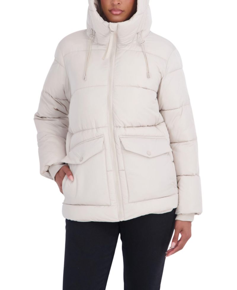 Women's Hooded Puffer Mid-Length Coat