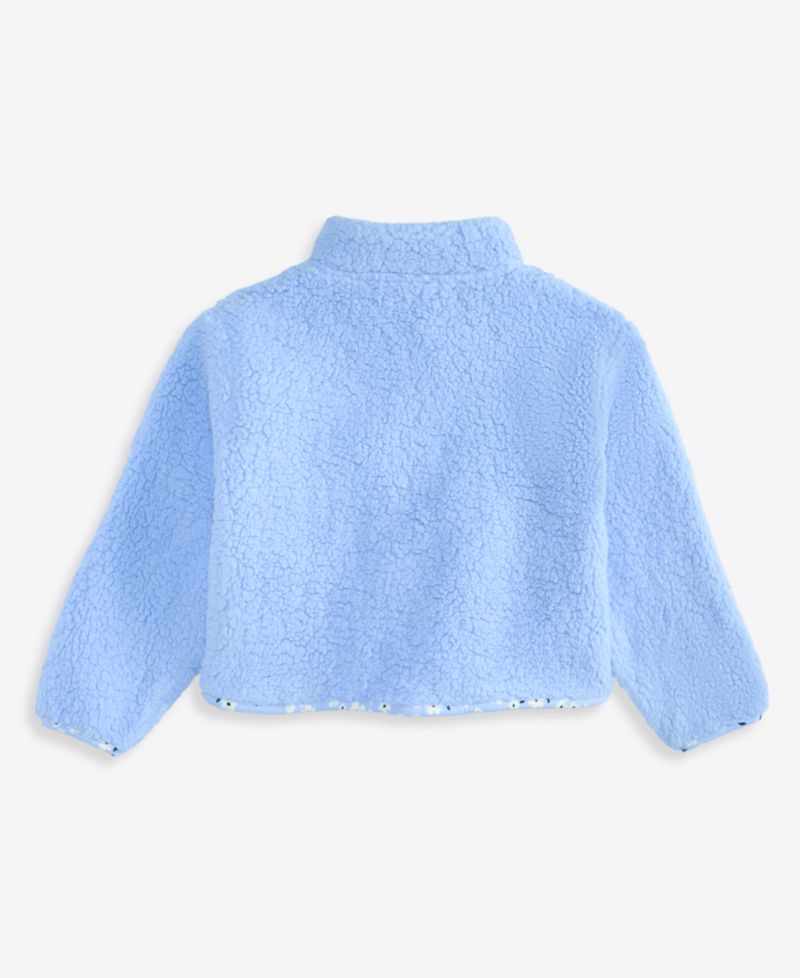 Toddler Girls' 12M-5T Bow-Detail Faux-Sherpa Jacket