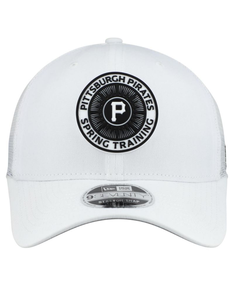 Men's White Pittsburgh Pirates 2026 Spring Training Fan Pack 9SEVENTY Adjustable Trucker Hat