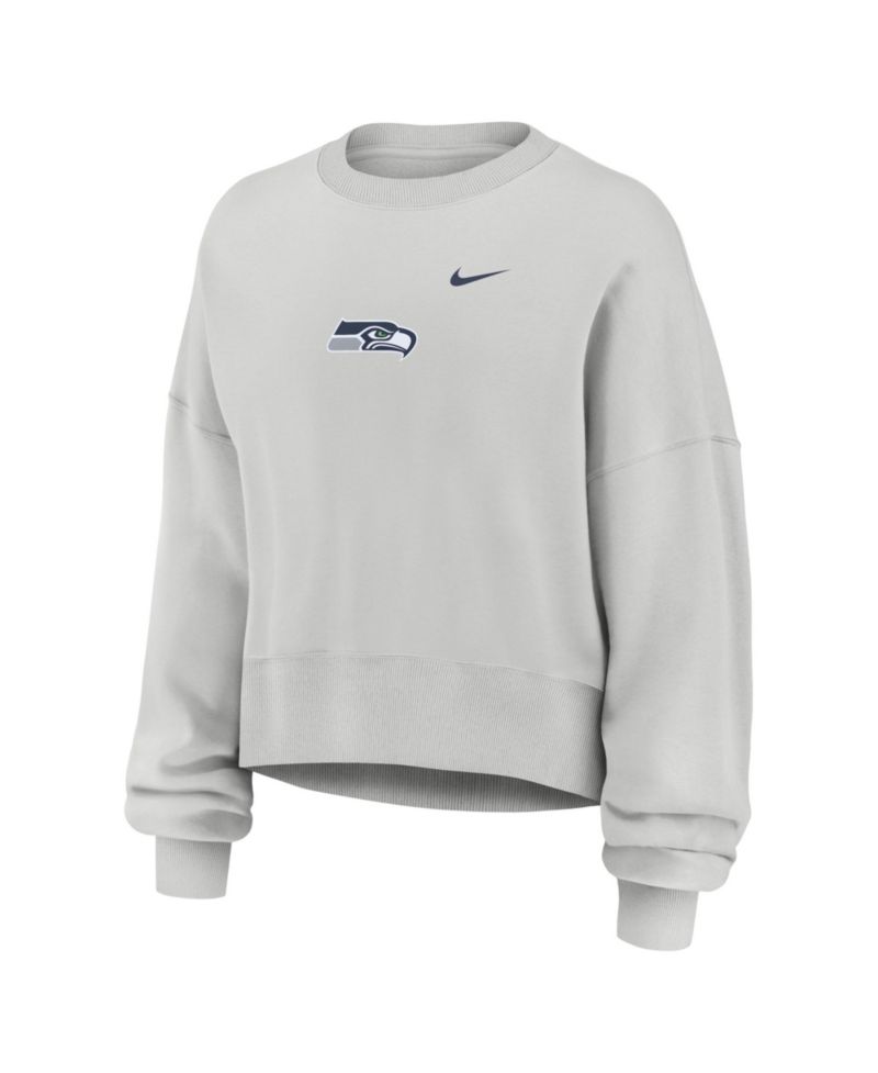 Women's Gray Seattle Seahawks Oversized Primetime Phoenix Fleece Sweatshirt