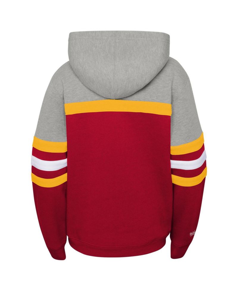 Big Boys and Girls Red Kansas City Chiefs Throwback Head Coach Pullover Hoodie