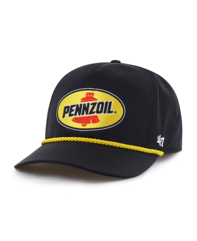 Men's '47 Black Joey Logano Sponsor Logo Side Patch brrr&deg; Hitch Rope Adjustable Hat