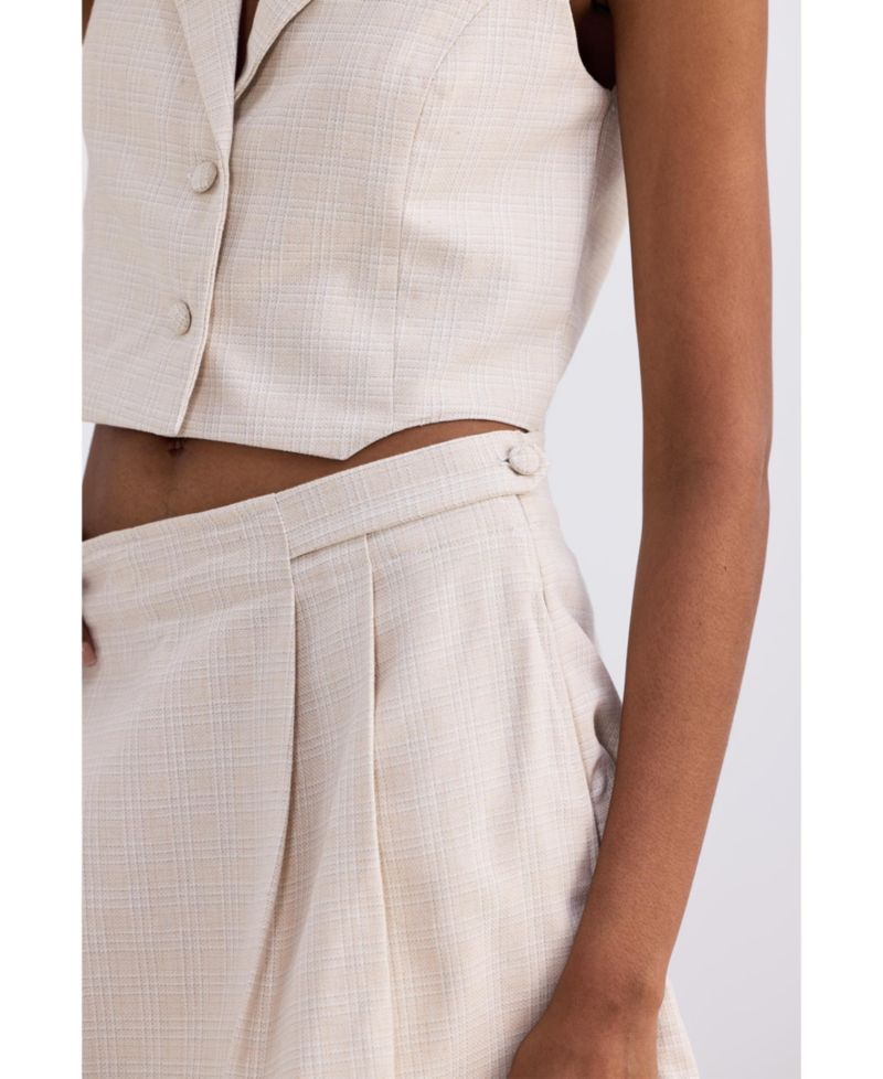 Women's Cotton Tweed Skort