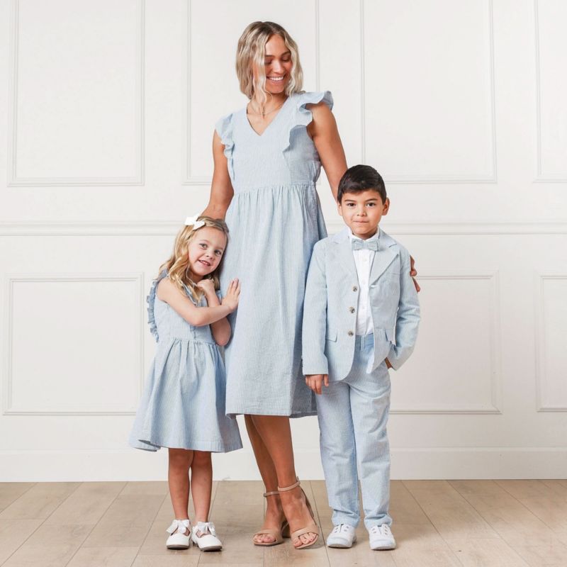 Toddler Boys Hope and Henry Classic Seersucker Suit Jacket