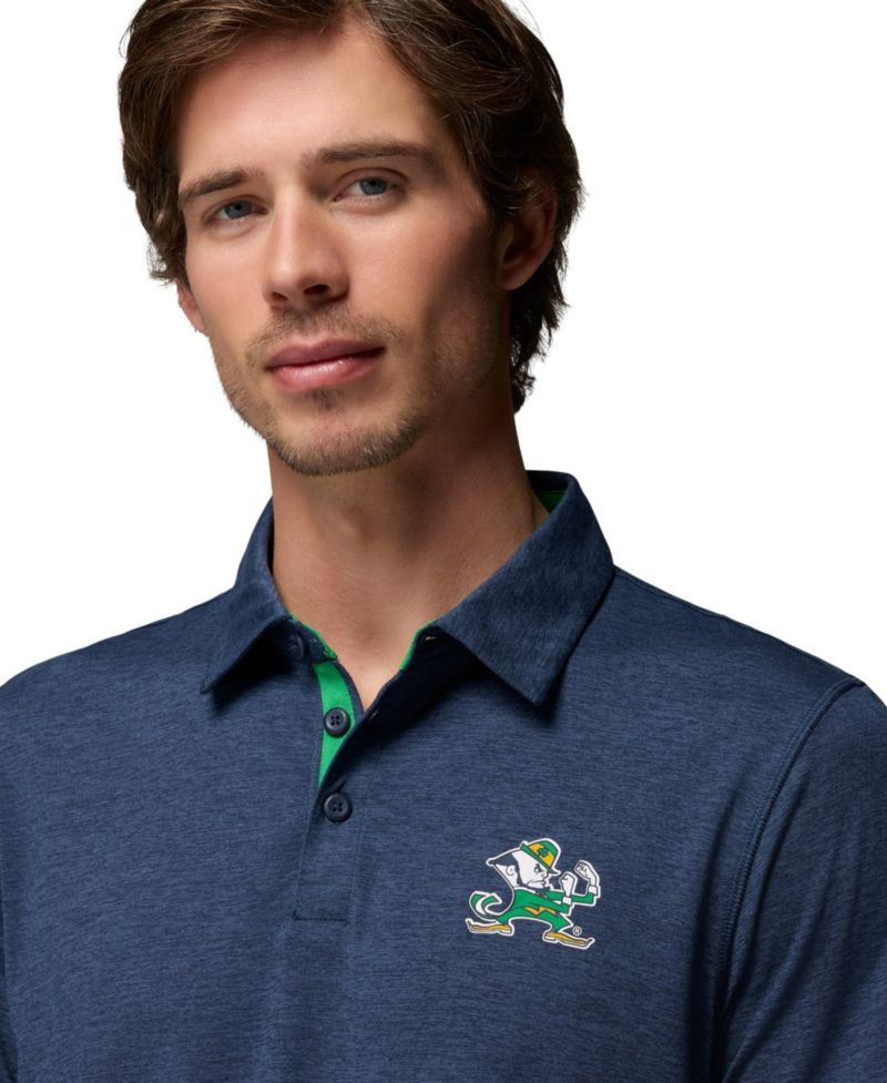 Men's Navy Notre Dame Fighting Irish Trail Omni-Shade Polo