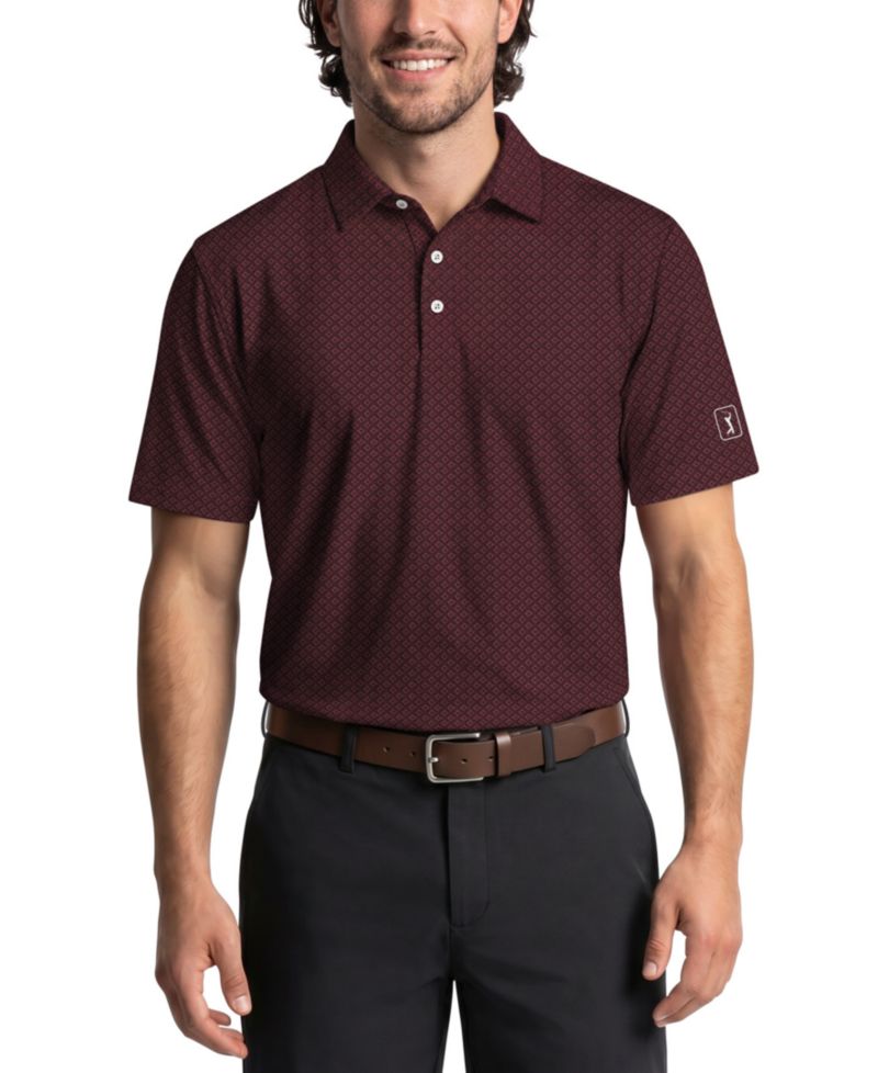 Men's Essential Geo Printed Polo Shirt
