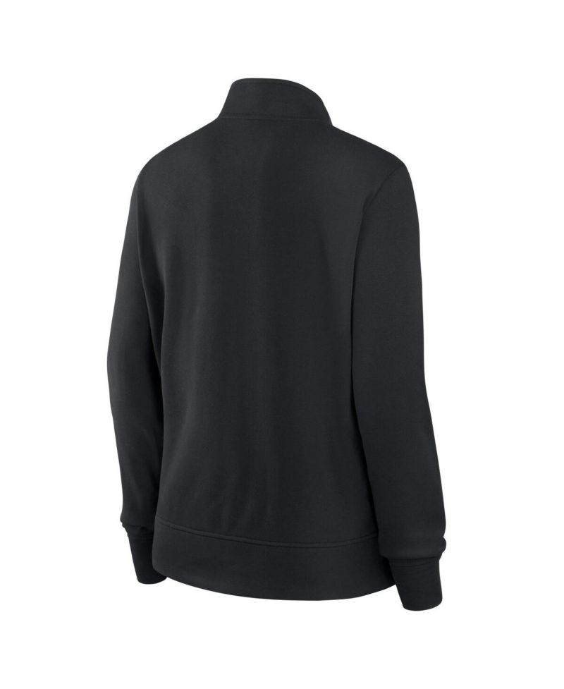 Women's Black Cincinnati Bengals Velocity Quarter-Zip Jacket